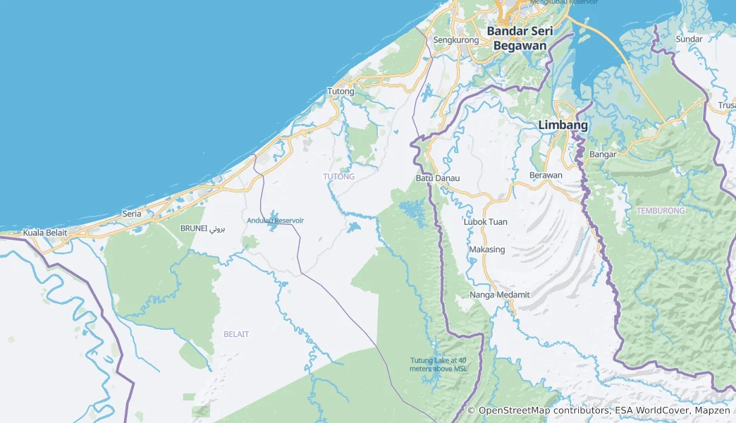 Map of Tutong District
