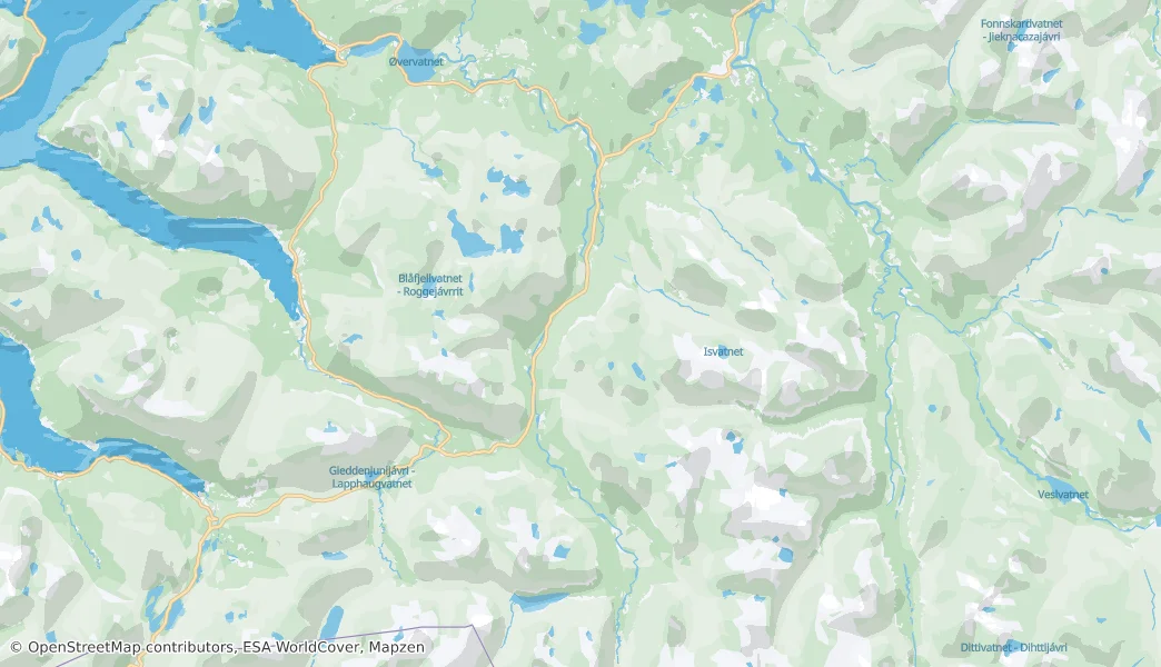 Salangsdalen — Mapa