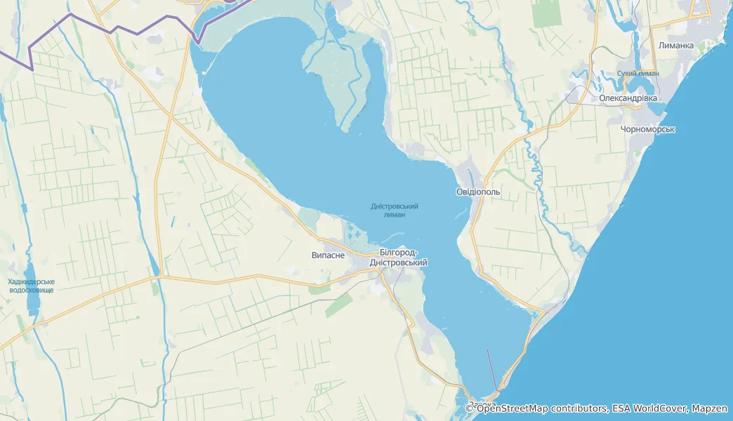 Mapa Bilhorod-Dnistrovska