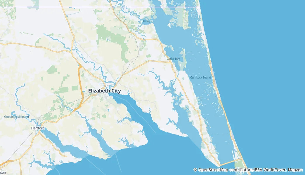 Mapa De condado de Currituck