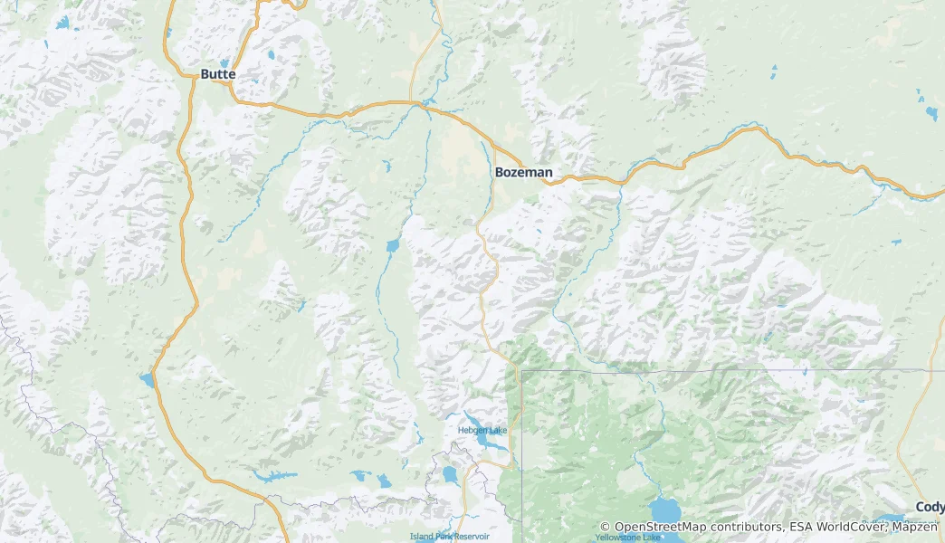 Karte von Gallatin County