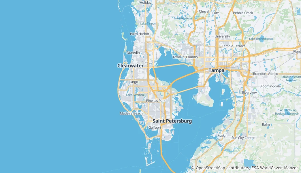 Karte von Pinellas County