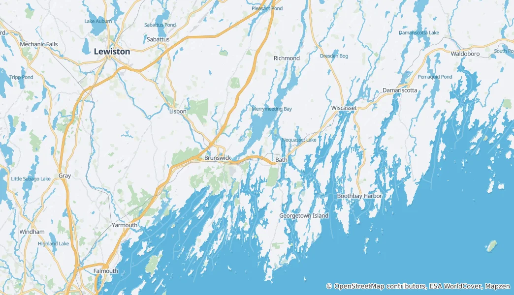 Map of Sagadahoc County