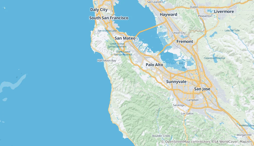 Mappa di contea di San Mateo