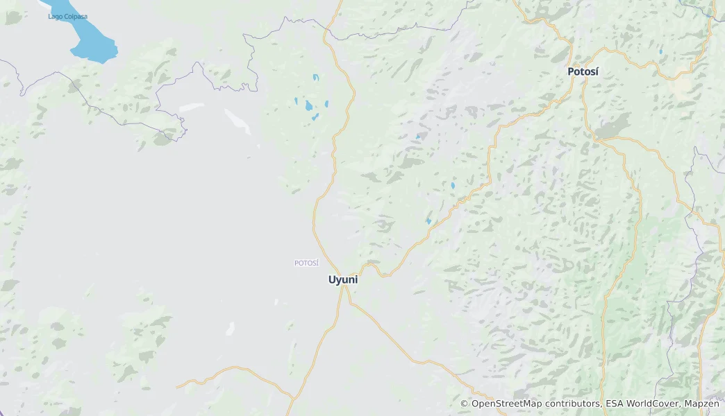 Map of Uyuni