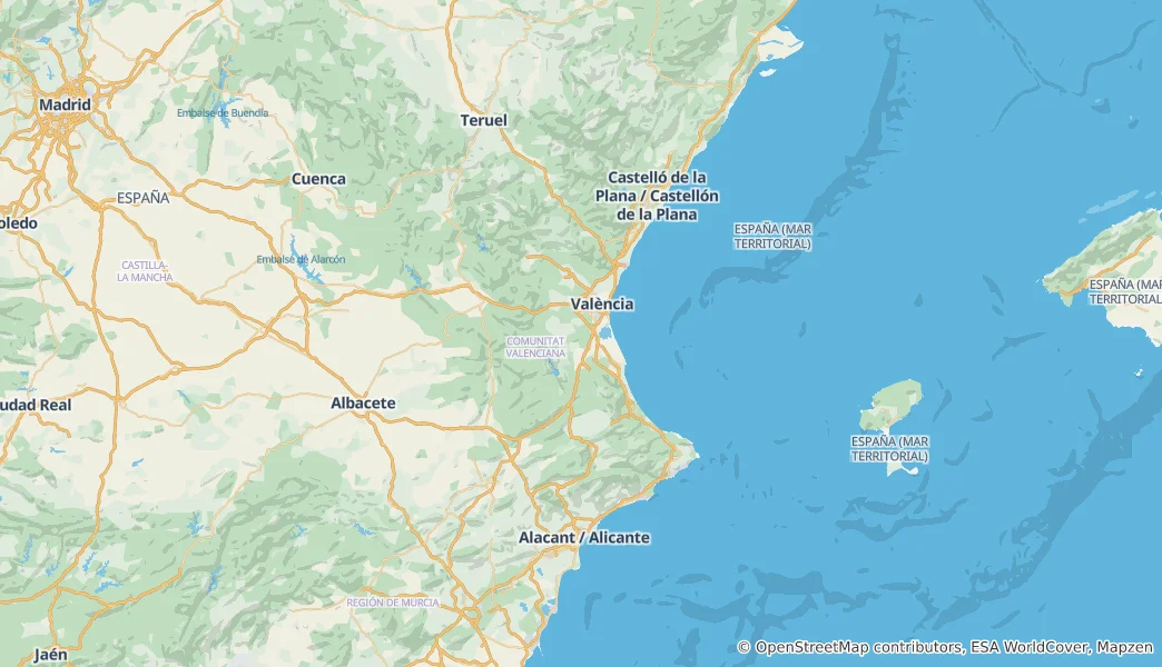 Mapa Walencja