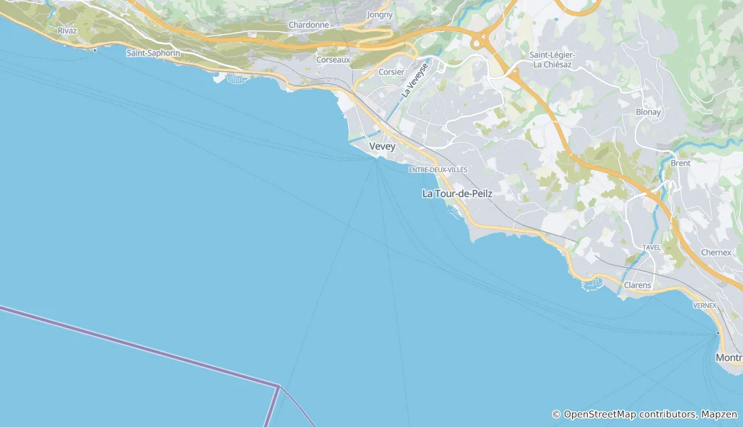 Mapa Vevey