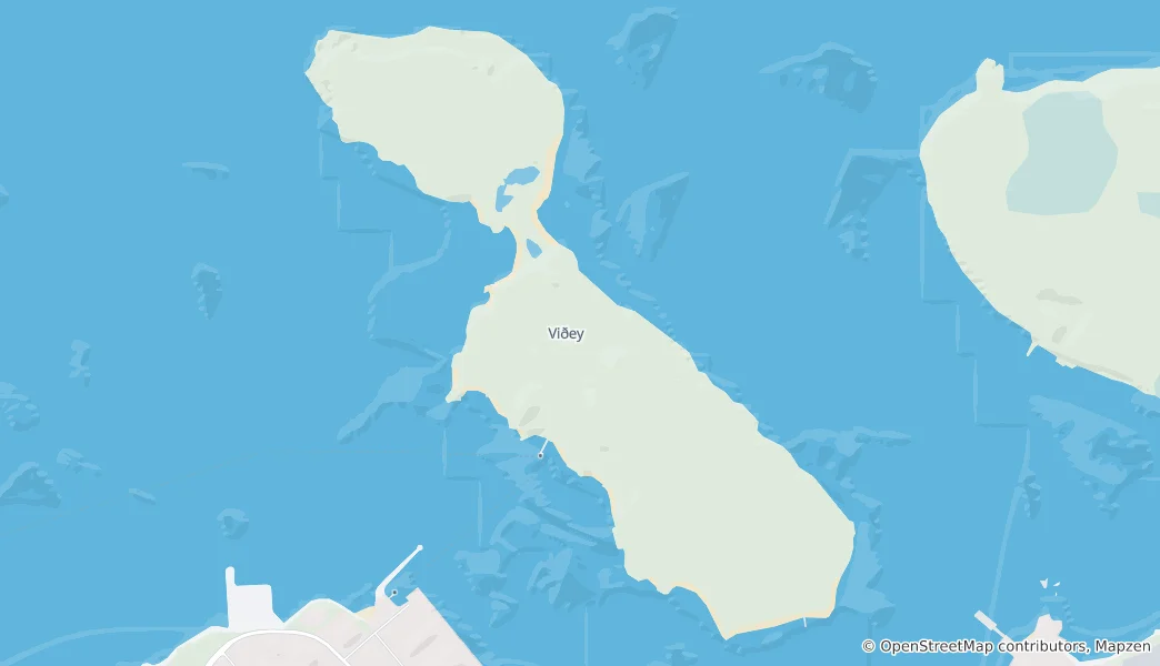 Mapa de Viðey