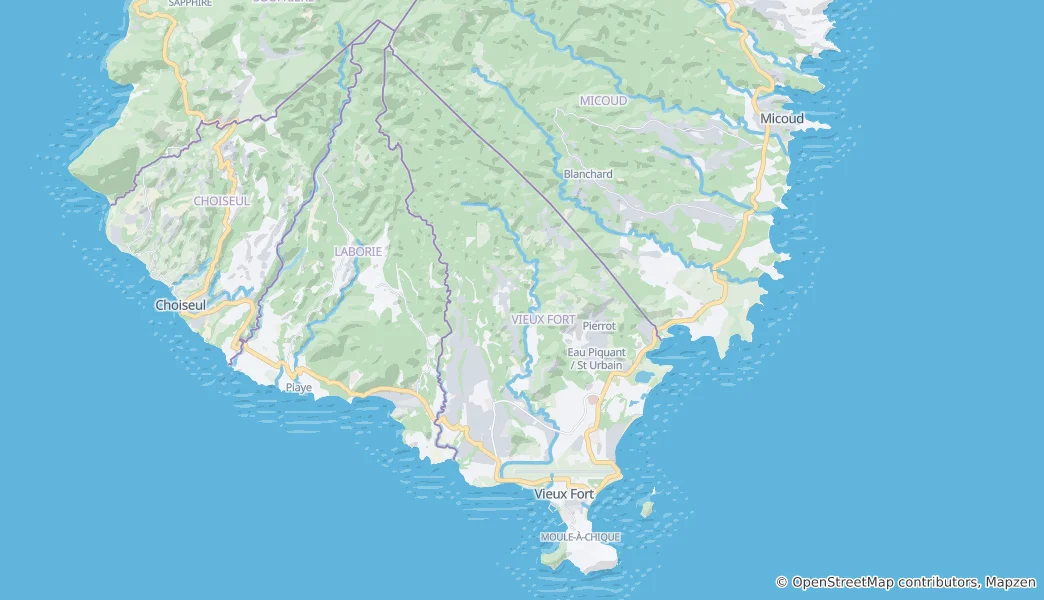 Map of Vieux Fort