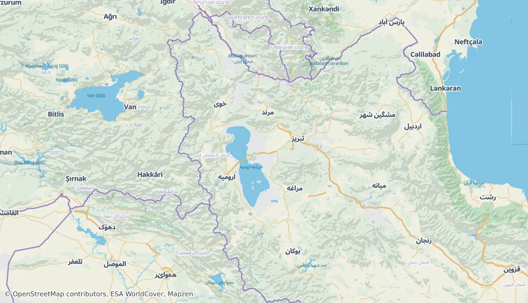 Západní Ázerbájdžán – Mapa