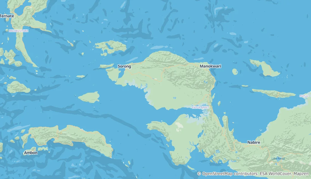 Térkép: West Papua