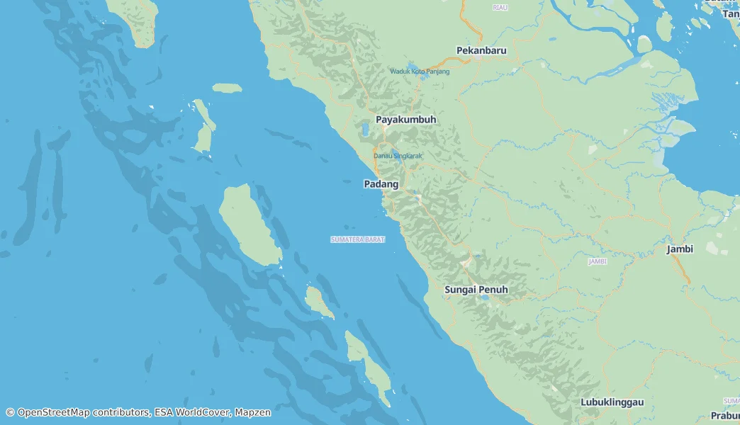 Sumatra Occidental — Mapa