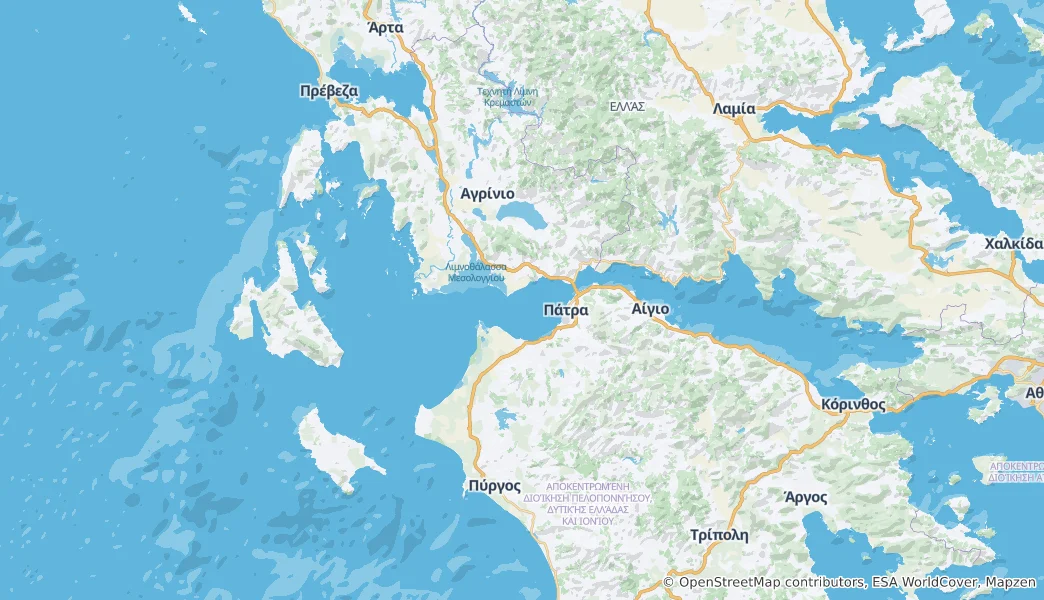 Térkép: Nyugat-Görögország