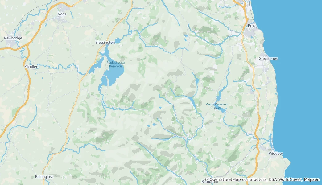 Mappa di Parco nazionale dei Monti Wicklow