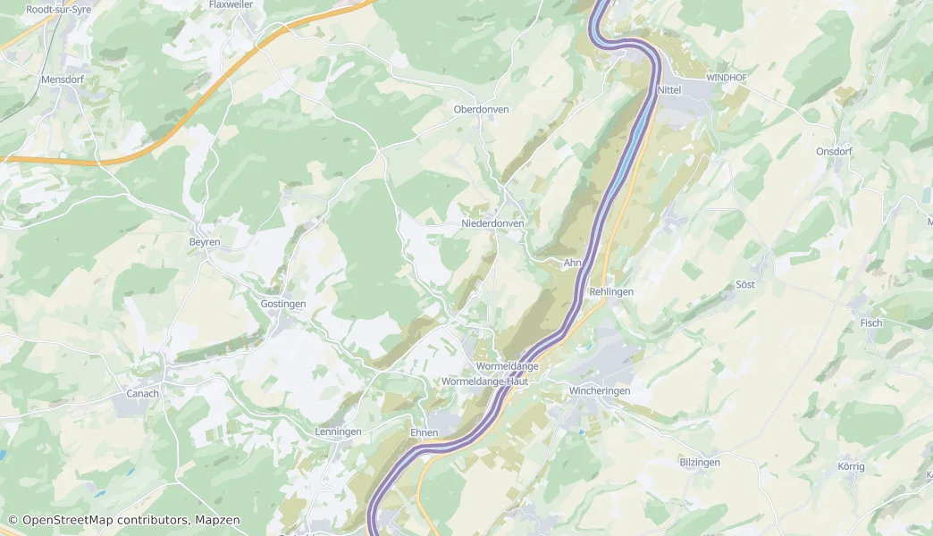 Wormeldange — Map