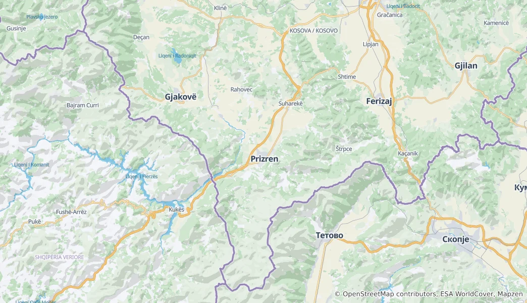 Mappa di District of Prizren