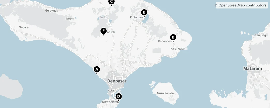 Map of Bali