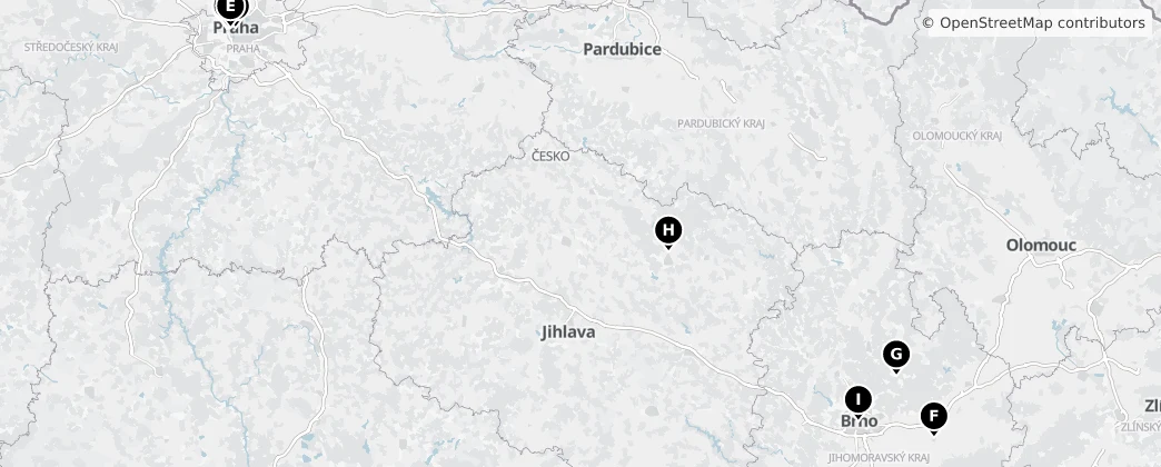 Map of The Czech Republic