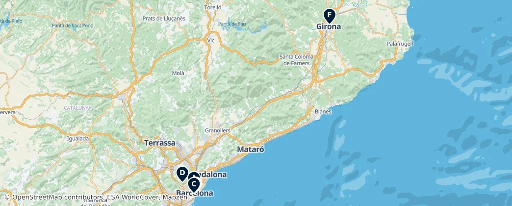 Map of Catalonia