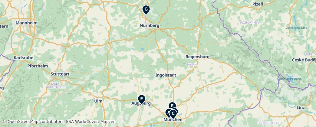 Map of Bavaria