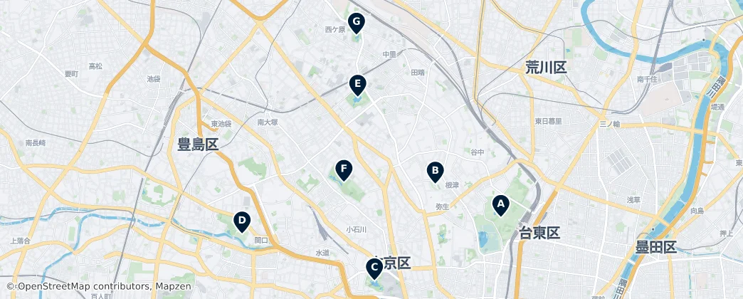 Map of Bunkyo