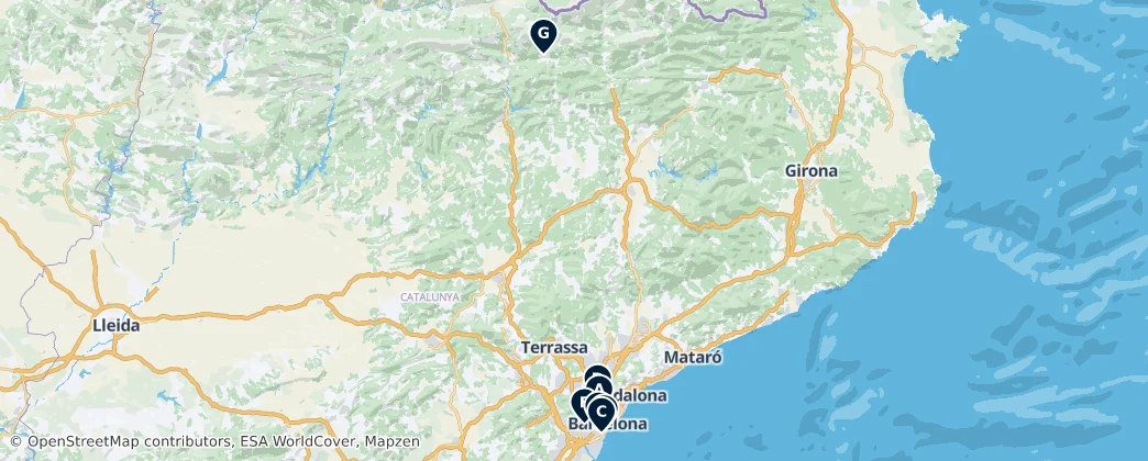 Map of Catalonia