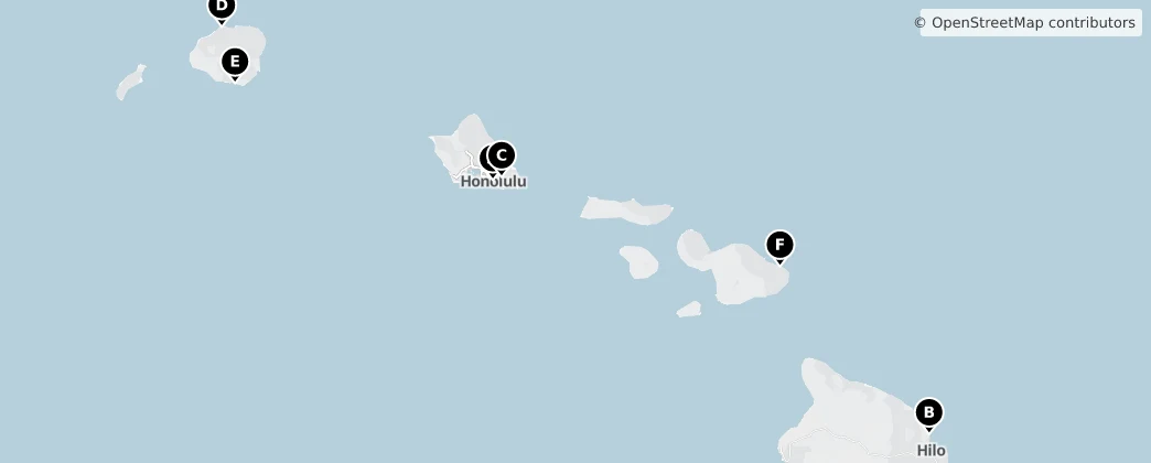 Map of Hawaii