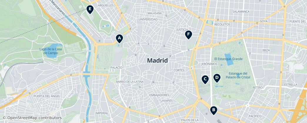 Map of Madrid
