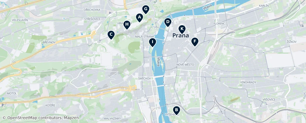 Map of Prague