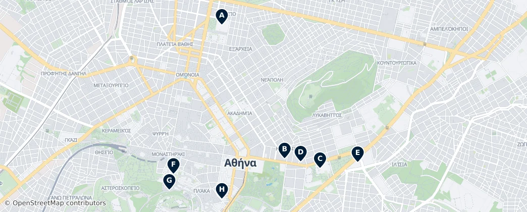 Map of Athens