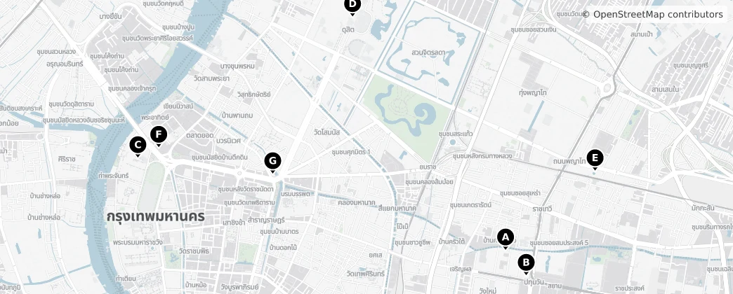 Map of Bangkok