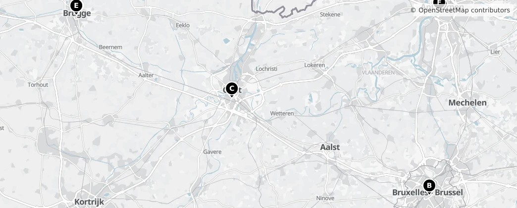 Map of Belgium