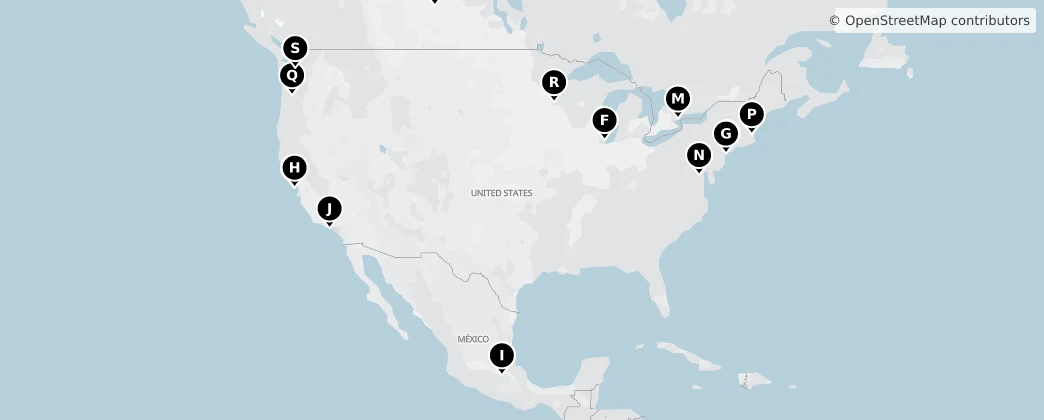 Map of North America