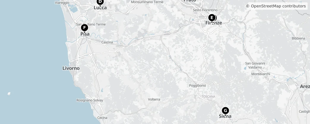 Map of Tuscany