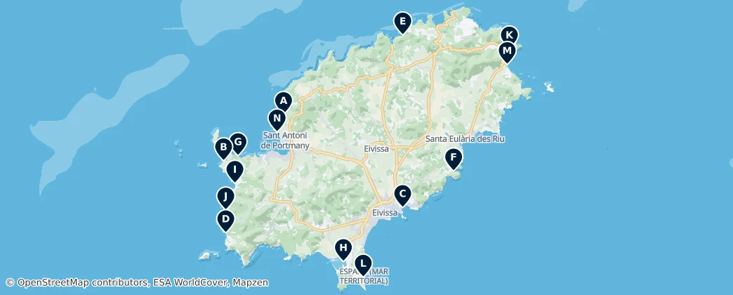 Map of Ibiza