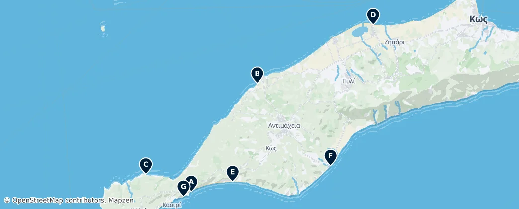 Map of Kos