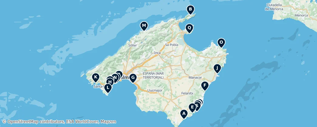 Map of Mallorca