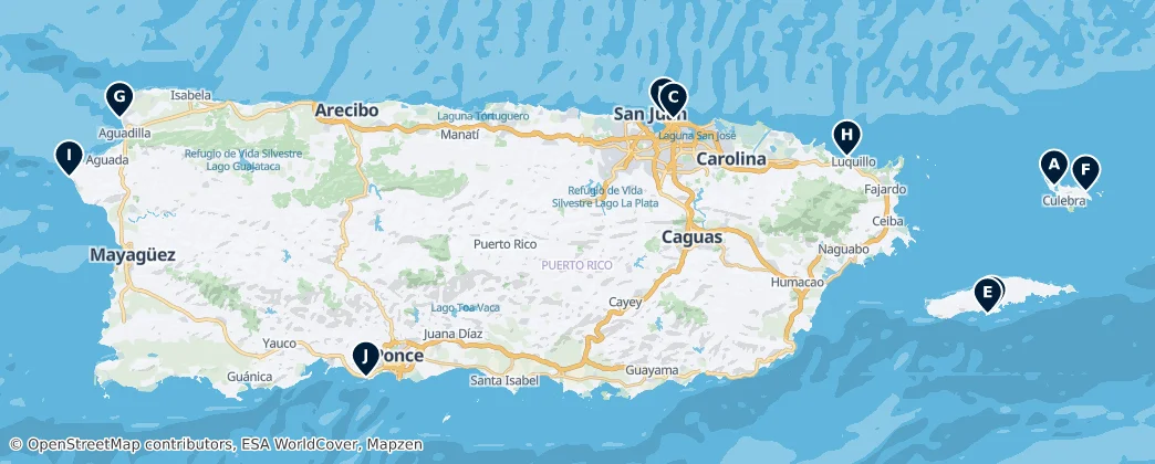 Map of Puerto Rico