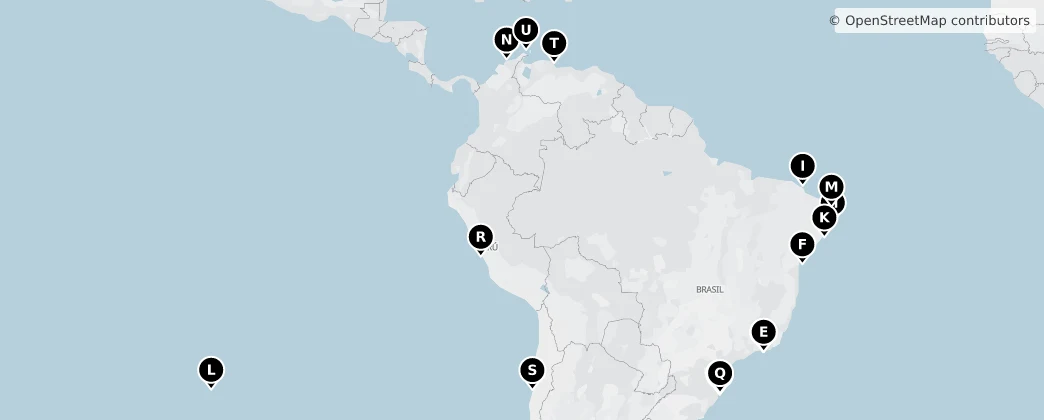 Map of South America