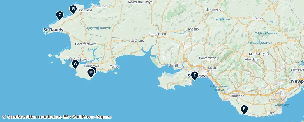 Map of Wales