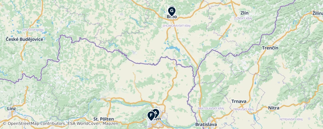 Map of Lower Austria