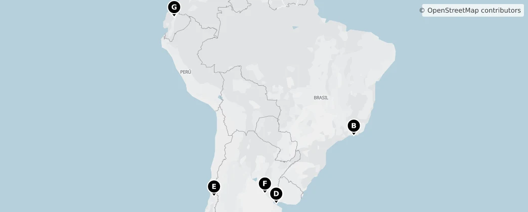 Map of South America