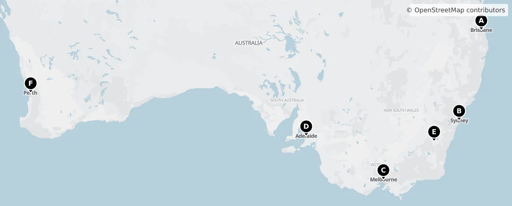 Map of Australia