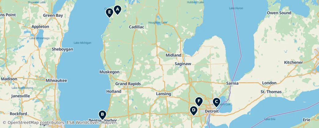 Map of Michigan