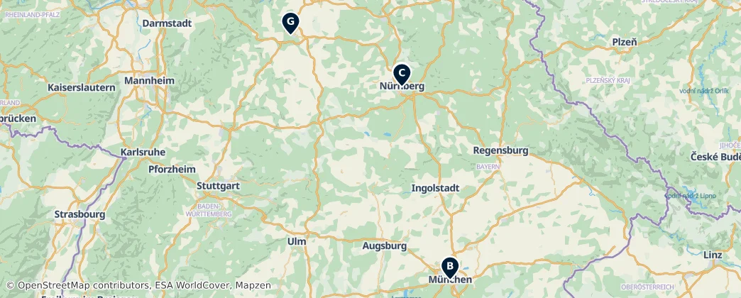 Map of Bavaria