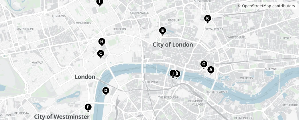 Map of City of London