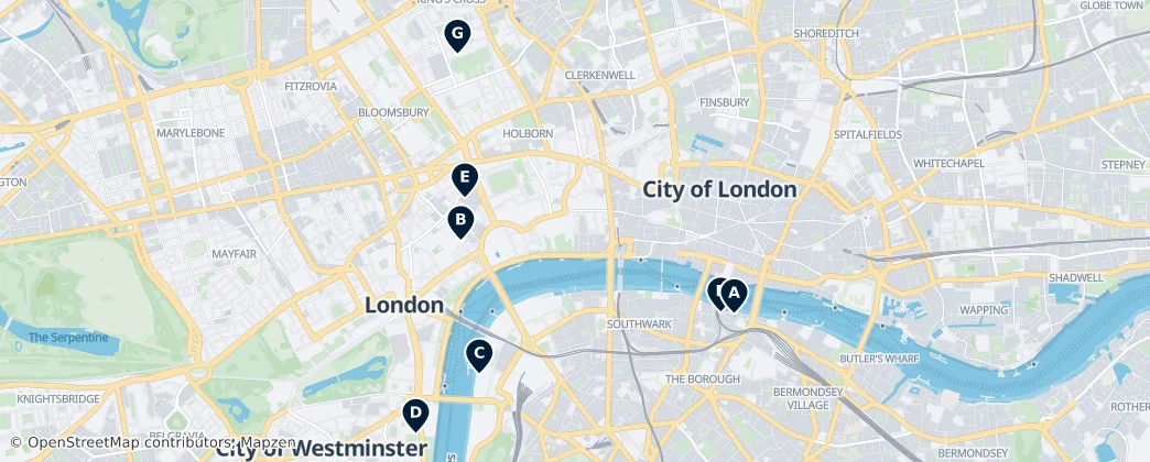Map of Westminster