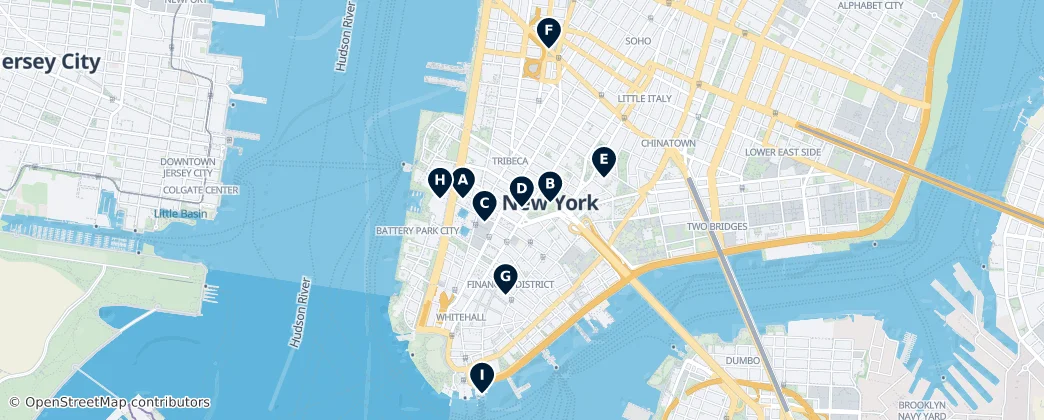 Map of Manhattan Community Board 1