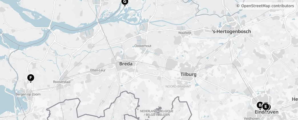 Map of North Brabant