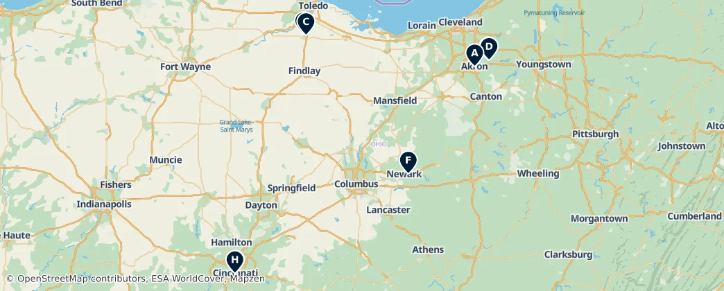 Map of Ohio